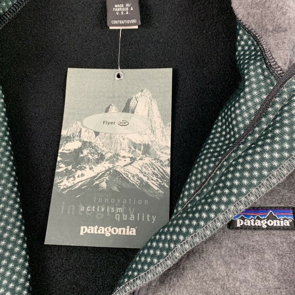 PATAGONIA MENS FLYER FLEECE VEST GREY BLACK SIZE S - Picture 6 of 7